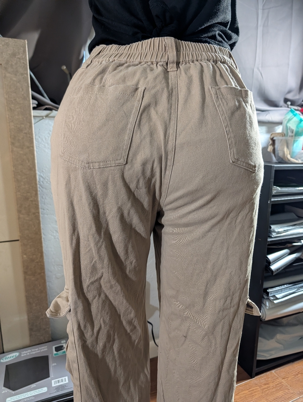 IVIR High Waisted Cargo Pants Y2K-inspired streetwear. Size M - Picture 4 of 8